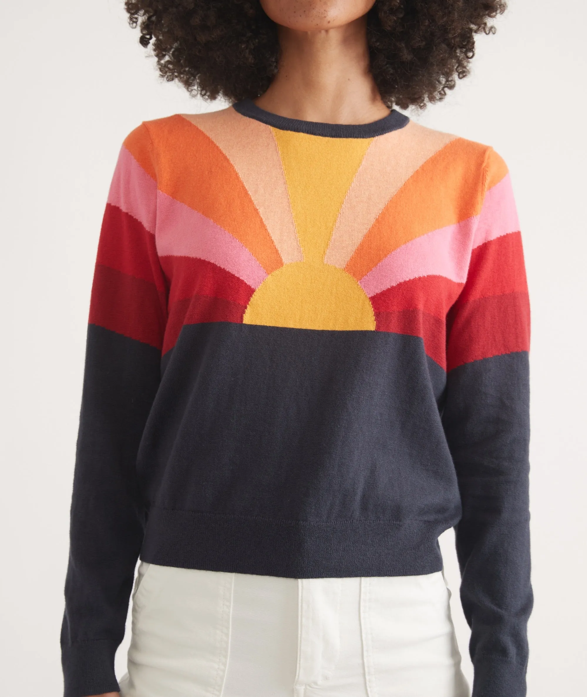 Marine Layer Icon Sweater in Navy Sunset