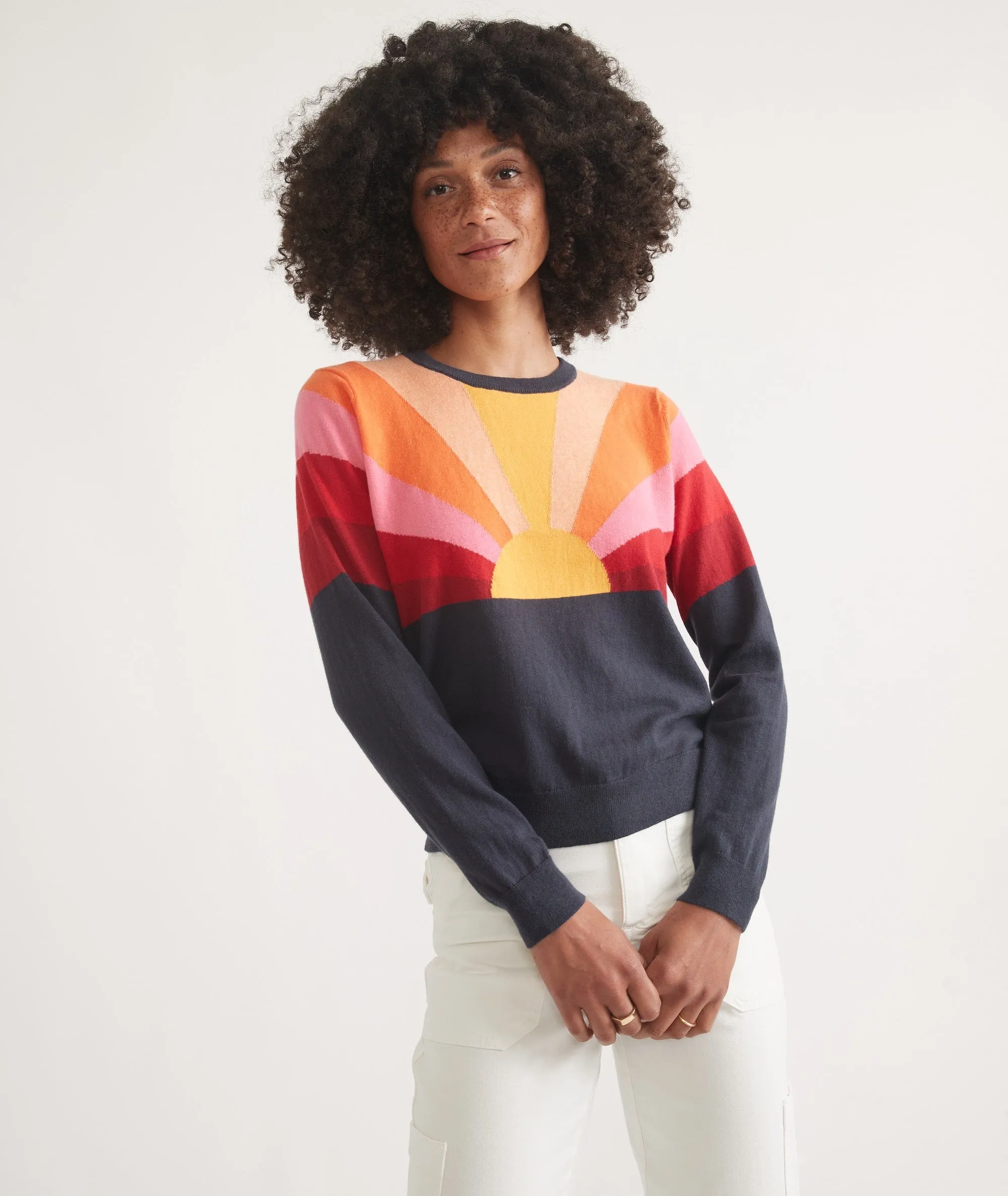 Marine Layer Icon Sweater in Navy Sunset