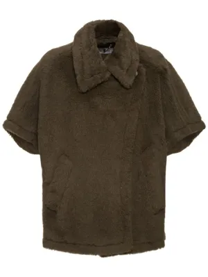 Max Mara   Tebe1 alpaca &amp; wool blend teddy cape 