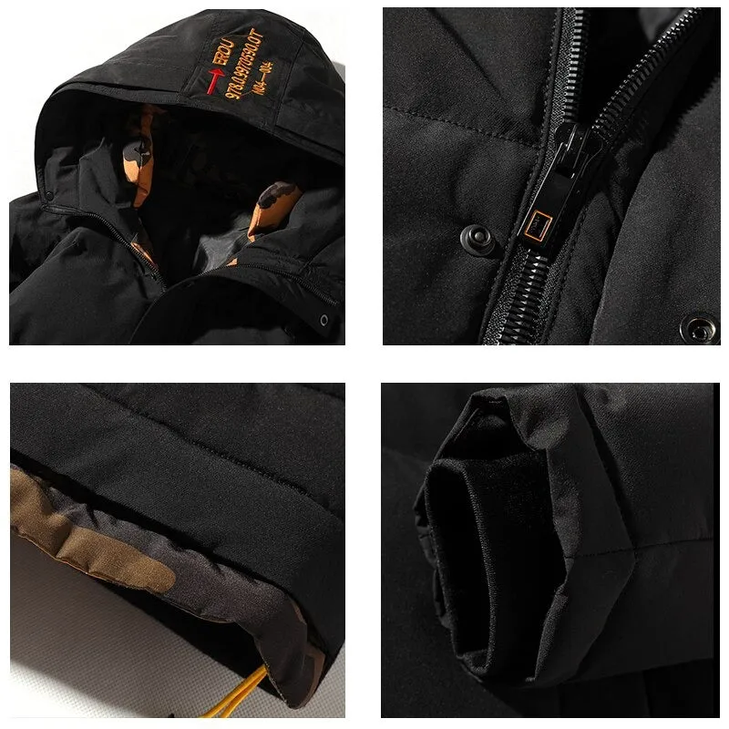 Men's Casual Streetwear Hooded Warm Parka