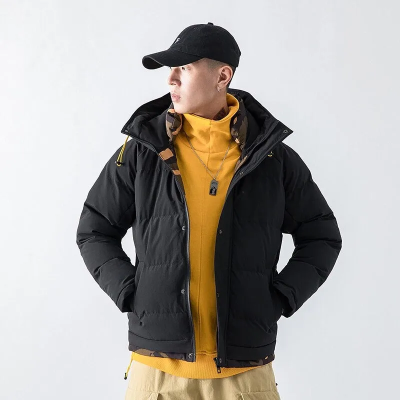 Men's Casual Streetwear Hooded Warm Parka