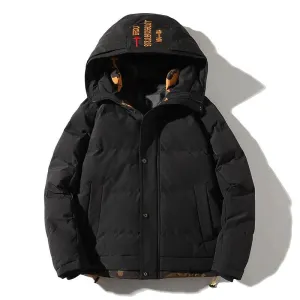 Men's Casual Streetwear Hooded Warm Parka