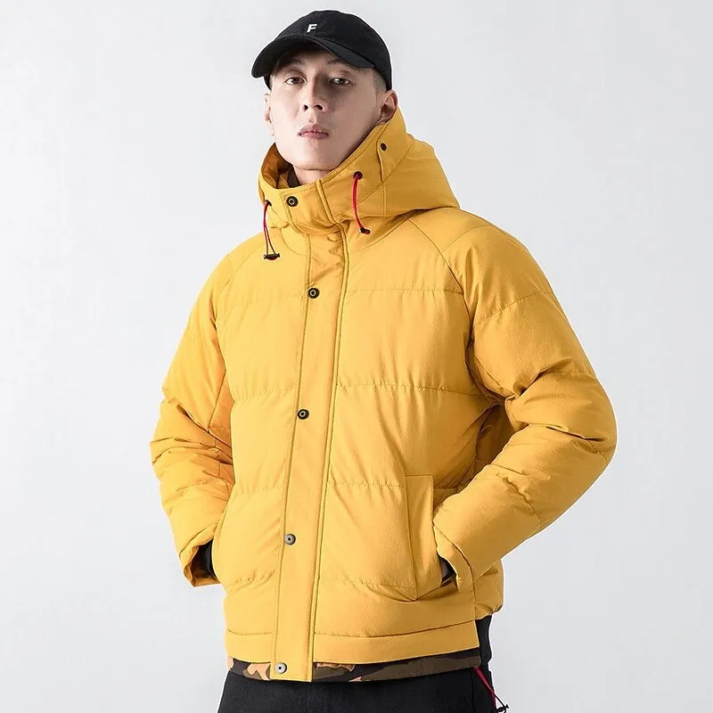 Men's Casual Streetwear Hooded Warm Parka