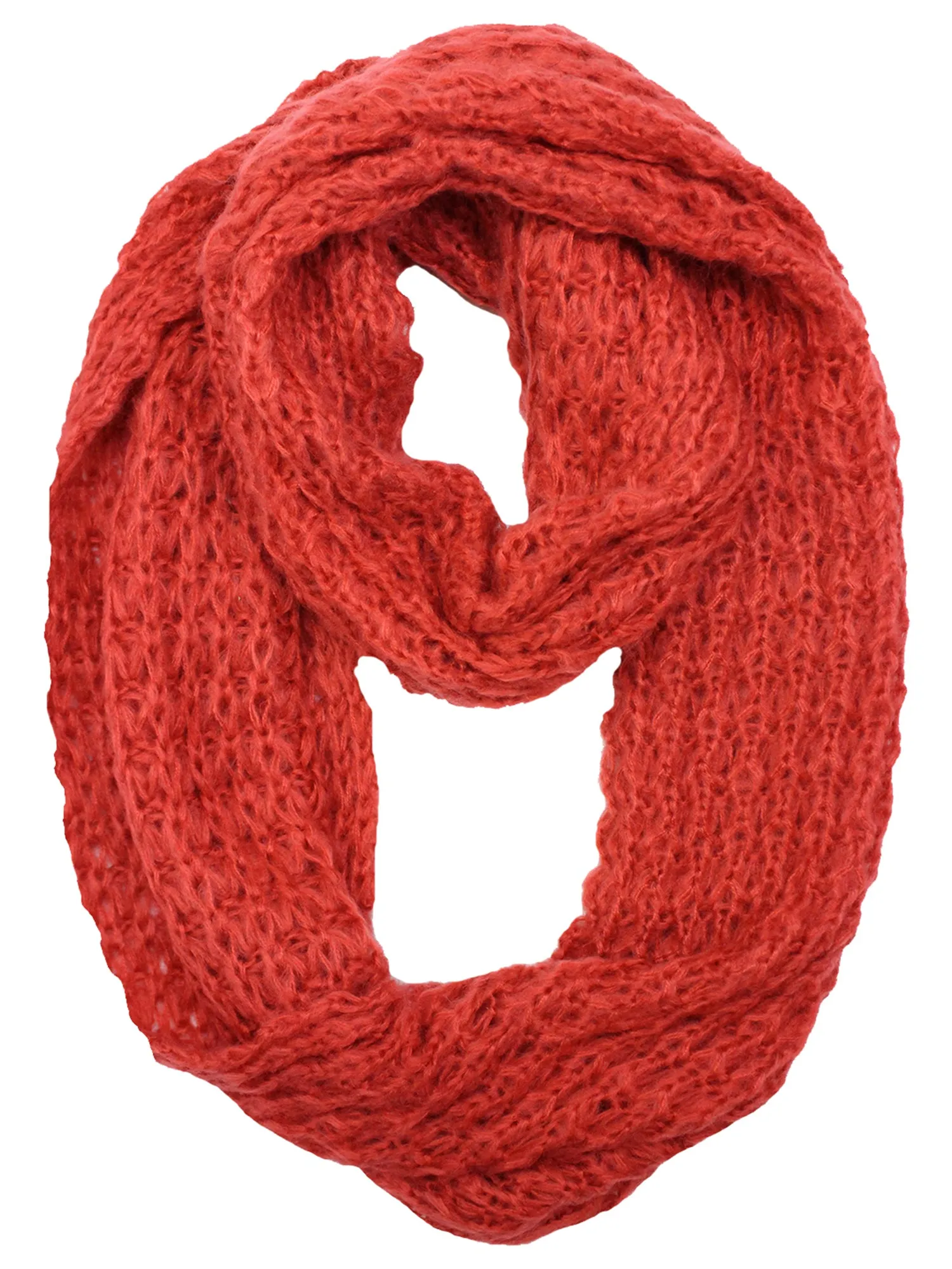 Mohair Winter Knit Infinity Scarf