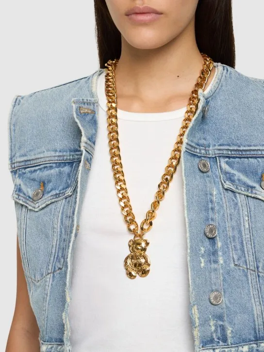 Moschino   Archive Teddy Bear long necklace 