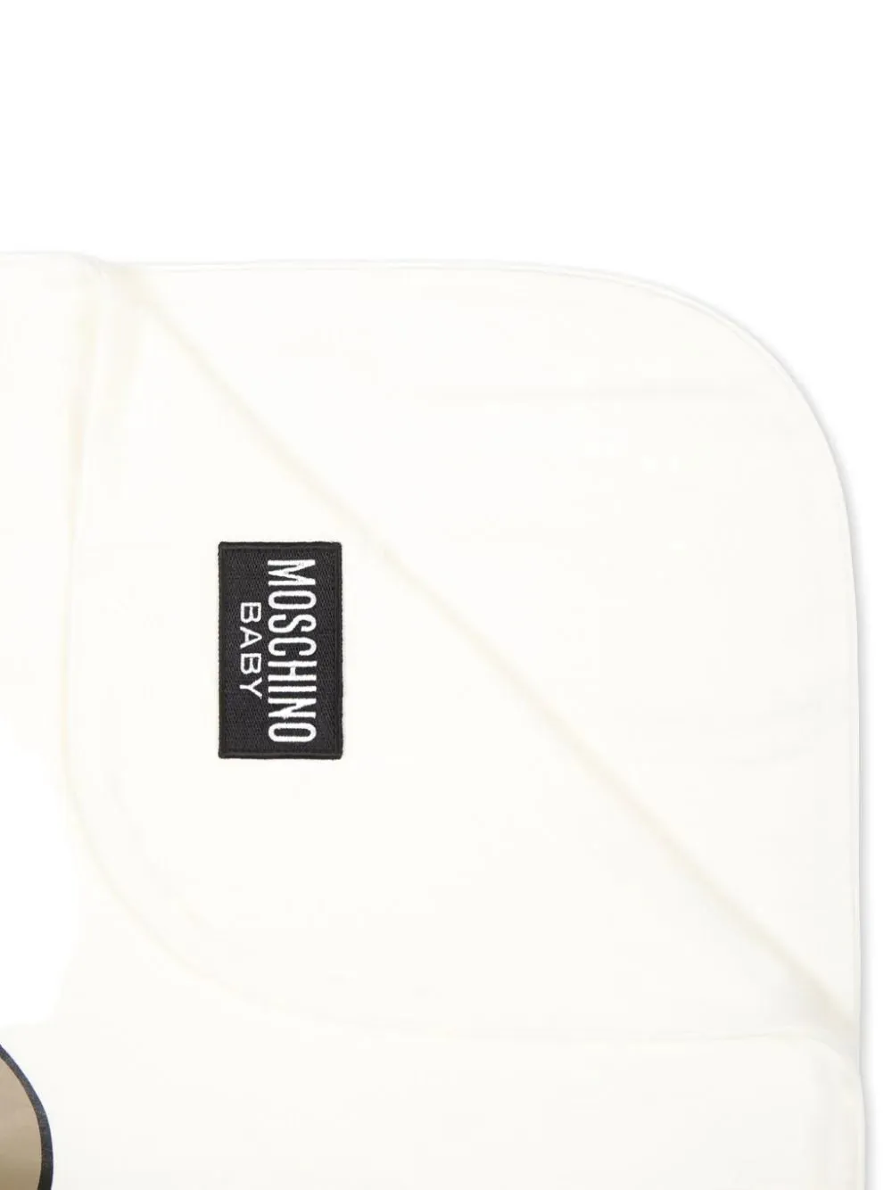 Moschino Baby Logo Print Cotton Blanket