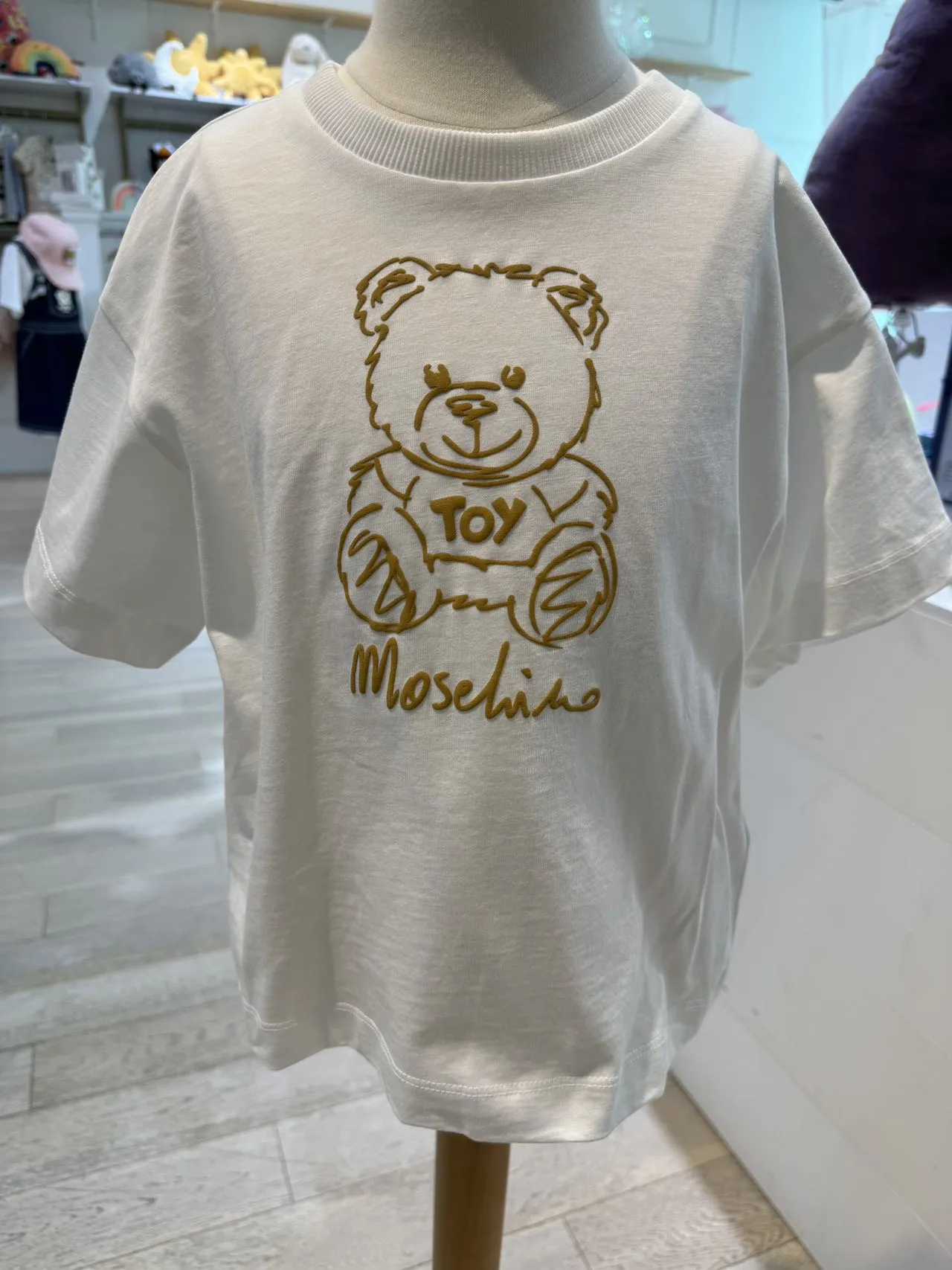 Moschino Kids Short Sleeve T-shirt With Drawing Print Bear Logo