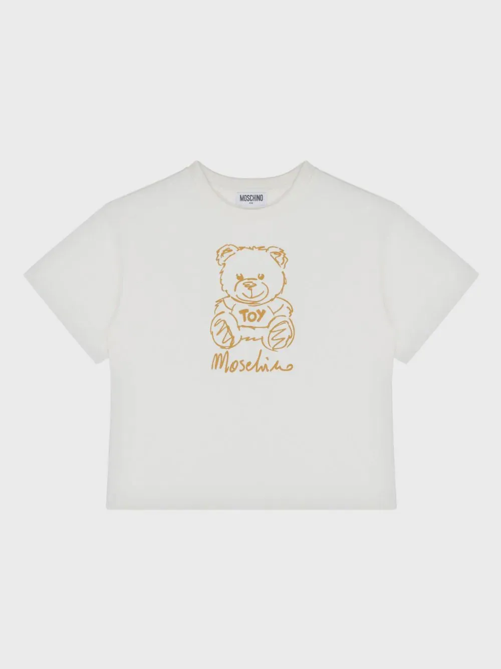 Moschino Kids Short Sleeve T-shirt With Drawing Print Bear Logo