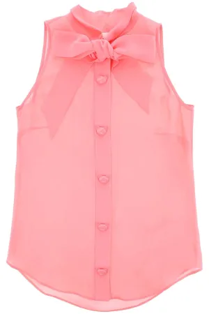 Moschino sleeveless silk shirt