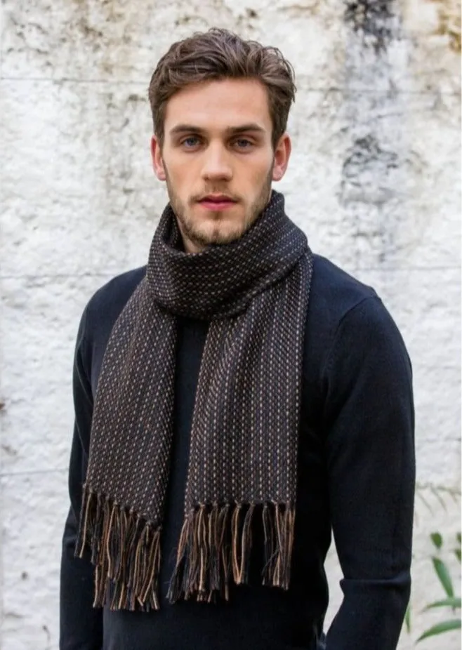 Mucros Alpaca Scarf | Brown Mix