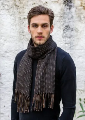 Mucros Alpaca Scarf | Brown Mix