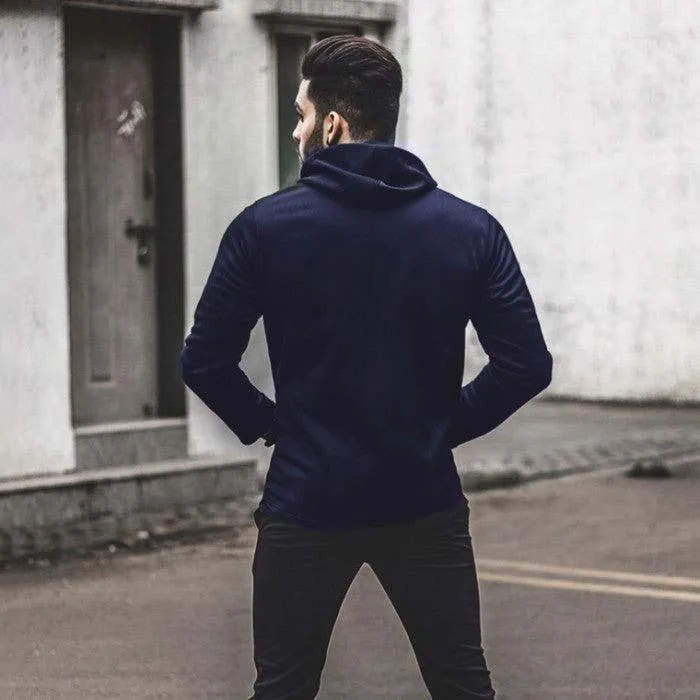 Navy Blue Plain Hoodie - Sale