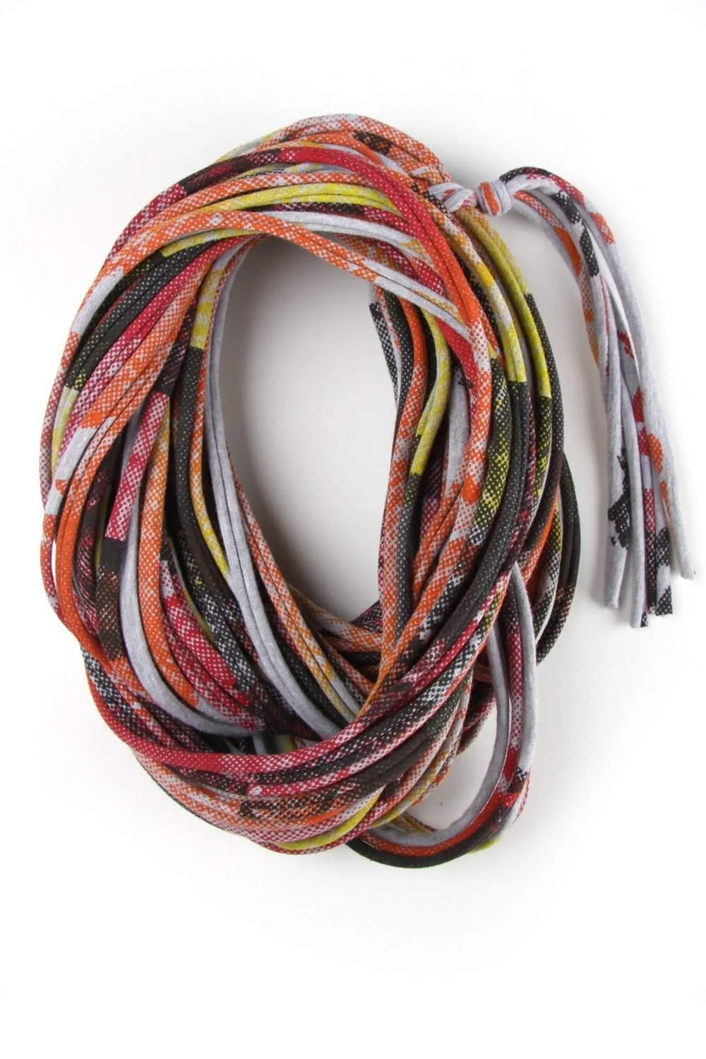 Necklush Cowl Scarf / Orange Red & Brown / Unisex