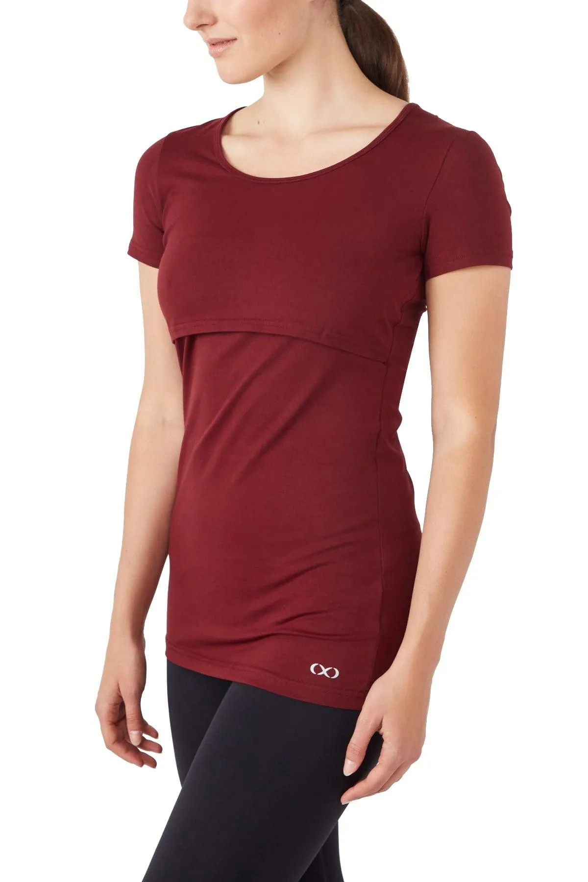 Nia Short Sleeves Round Neck Nursing Top