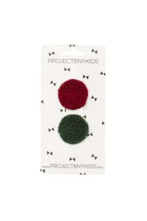 Olly Rounds Set of 2 - Burgundy and Hunter Green