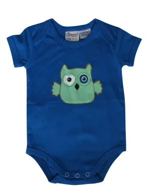 Owl on Aqua - Baby Suit