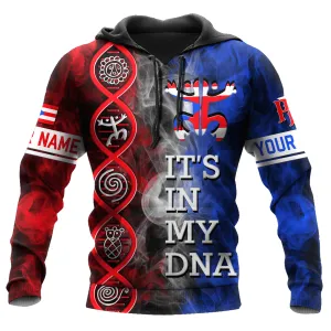 Personalized Puerto Rico It's In My Dna Hoodie, Idea Gift for Puerto Rican