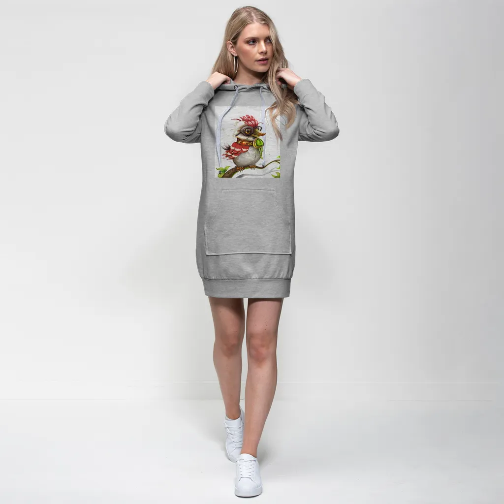 Pete the Sweet Little Bird Premium Adult Hoodie Dress