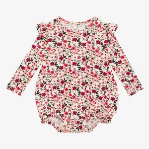 Posh Peanut Janie L/S Ruffled Bubble Romper