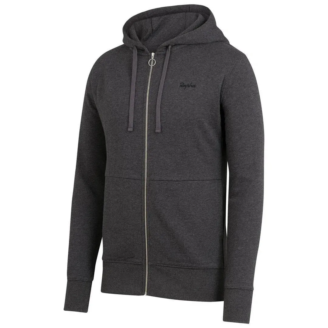 RAPHA Logo Hoodie - Charcoal Marl/Black