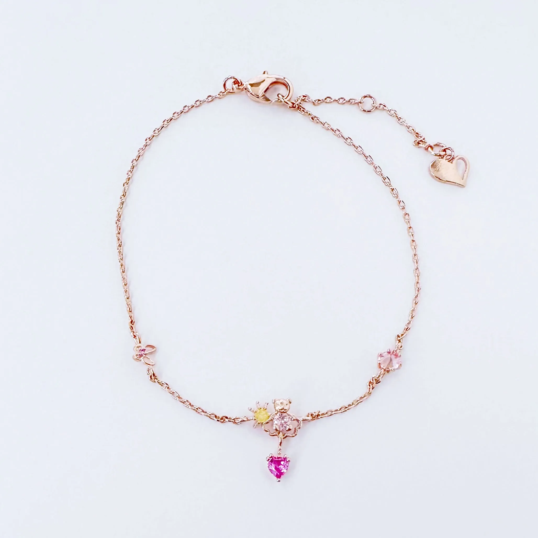 Rose Gold Teddy Love Bracelet