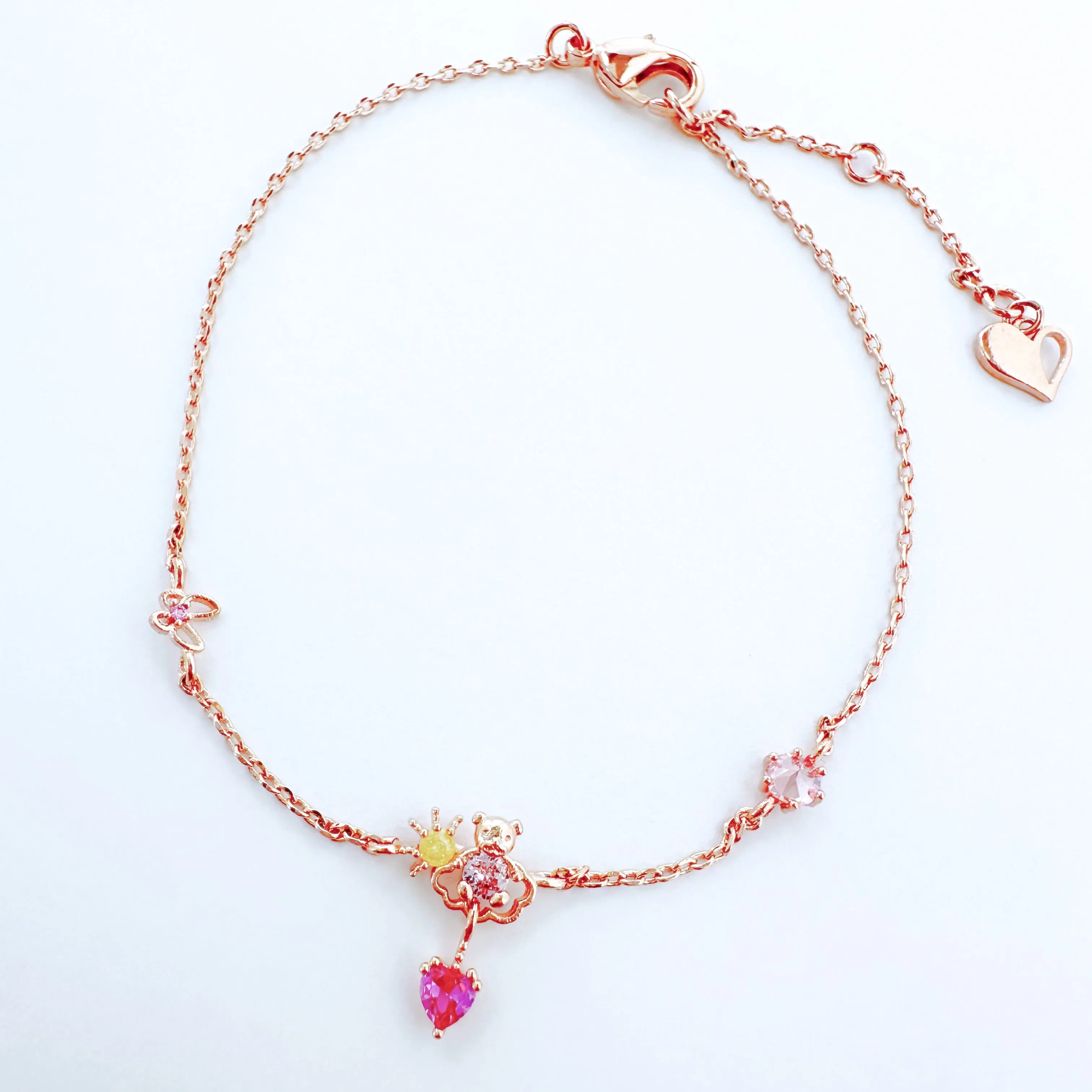 Rose Gold Teddy Love Bracelet