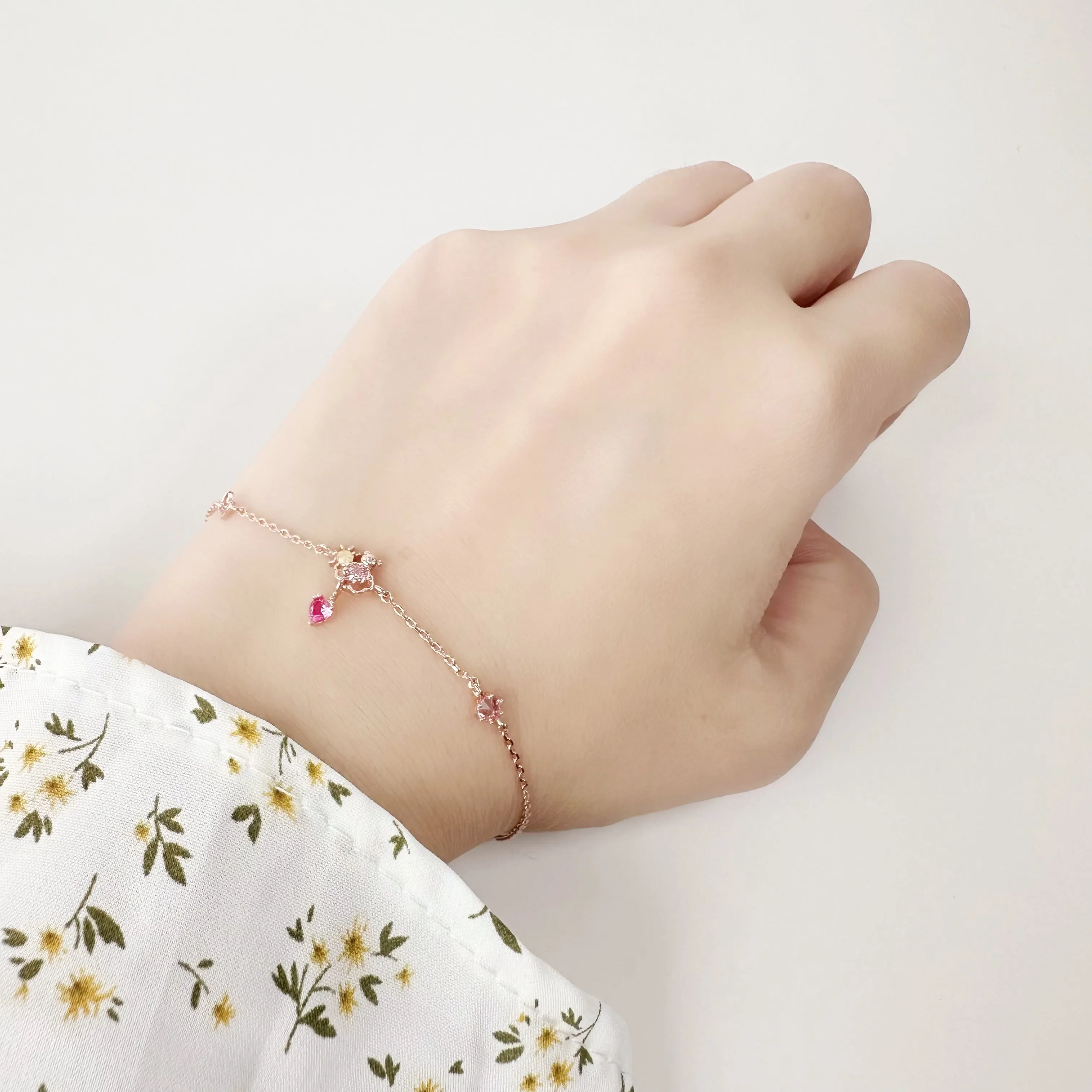 Rose Gold Teddy Love Bracelet