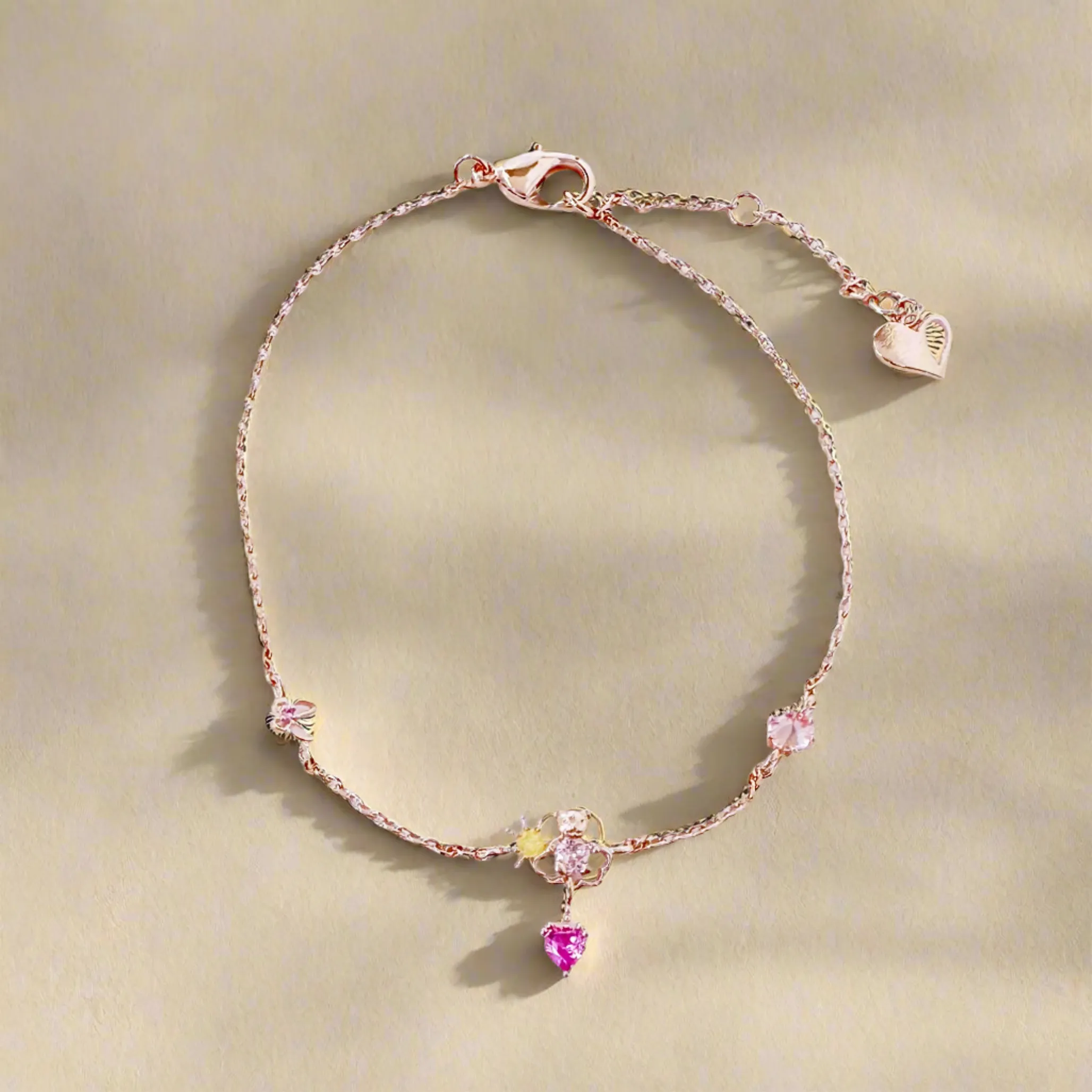 Rose Gold Teddy Love Bracelet