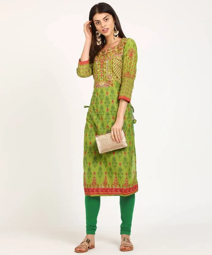 Rupa Softline churidar Green Cotton Leggings for ladies