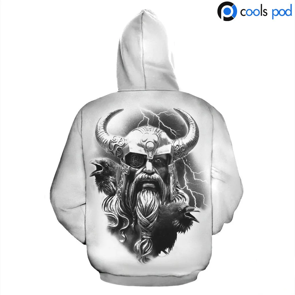 Shop Coolspod 3D Viking Hoodie Raven And Eagle Hoodies