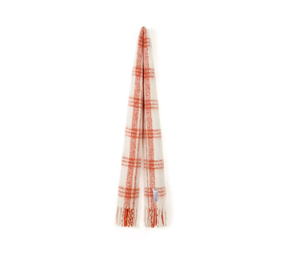 Soft Checked Fringed Scarf