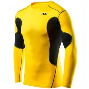 TCA SuperThermal Junior Long Sleeve Compression Top - Yellow