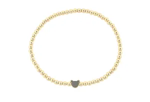 Teddy Bear Charm Gold Filled Ball Bead Bracelet