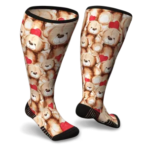 Teddy Bear Diabetic Compression Socks