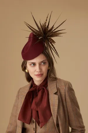 Winter's Tale Burgundy Percher Hat