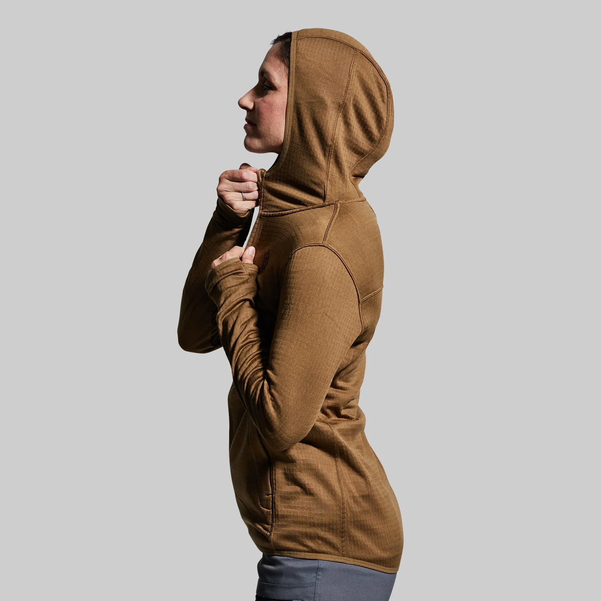 Women's Quiver Full Zip Hoodie (Coyote Brown)